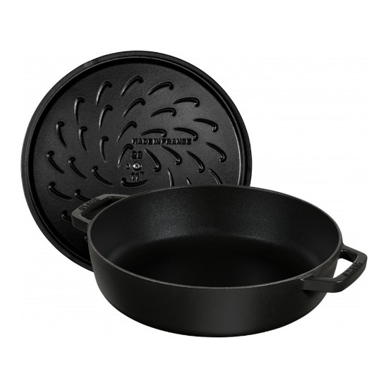 Chistera casserole dish, cast iron, 28 cm, Black - Staub