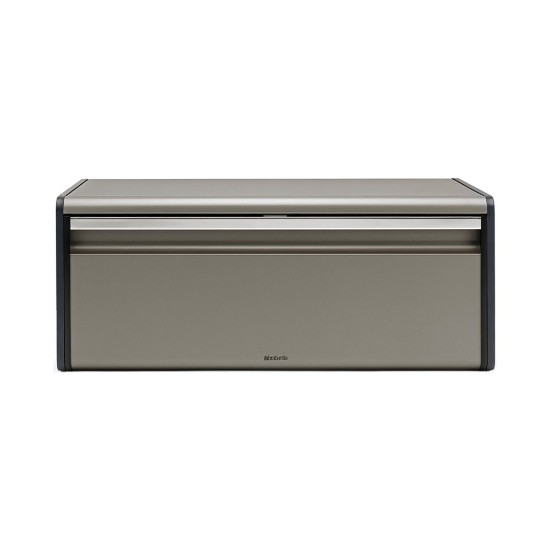 "Fall Front" bread box, stainless steel, 46.5 x 25 cm, <<Platinum>> - Brabantia