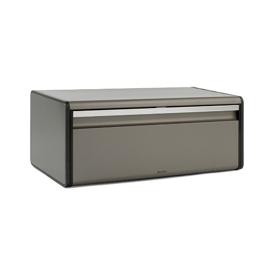 "Fall Front" bread box, stainless steel, 46.5 x 25 cm, <<Platinum>> - Brabantia