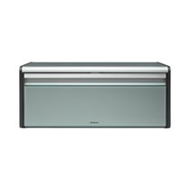"Fall Front" bread box, stainless steel, 46.5 x 25 cm, <<Metallic Mint>> - Brabantia