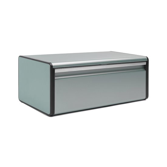 Caixa de pão "Fall Front", aço inoxidável, 46,5 x 25 cm, <<Metallic Mint>> - Brabantia