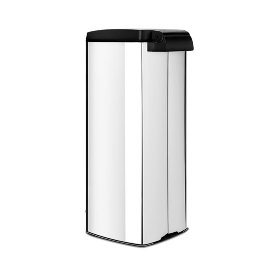 Prügikast "Silent Bin", pedaaliga, 25 l, briljantne teras - Brabantia