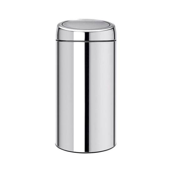 Bosca bruscair "Touch Bin", 45 L, cruach dhosmálta, Cruach Brilliant - Brabantia