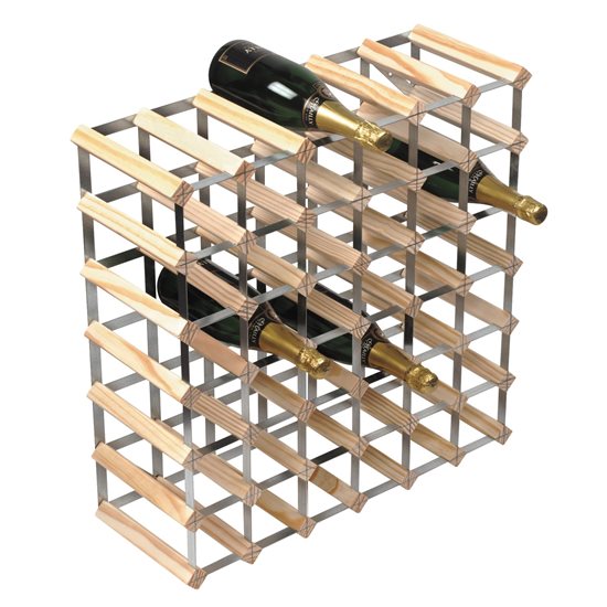 Rack for 42 wine bottles, pine wood, Natur - RTA