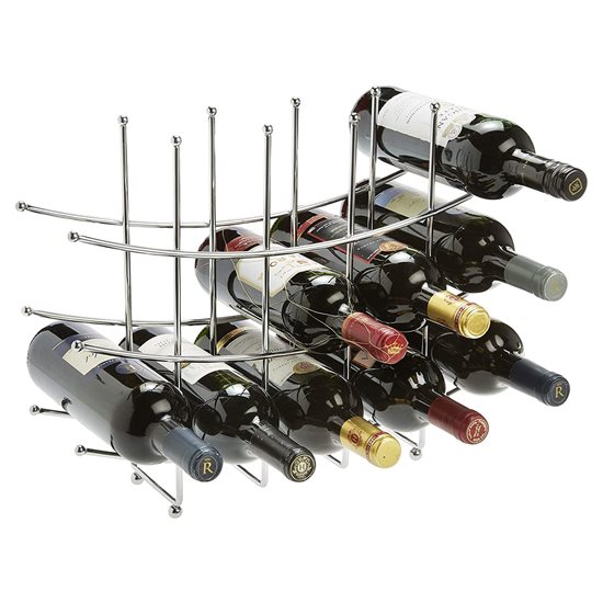 15 wine bottle rack, chrome finish - RTA