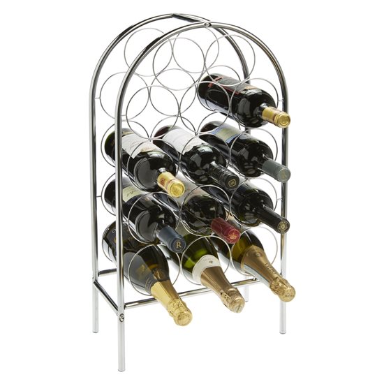14 wine bottle rack, chrome finish - RTA