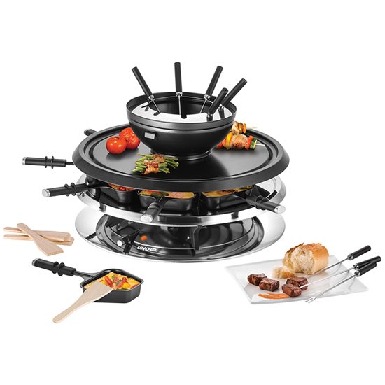 Plaque de cuisson électrique Raclette Multi 4 in 1, 1300 W - Unold