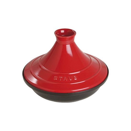 Tajine av gjutjärn med keramiskt lock, 28 cm, Cherry - Staub 