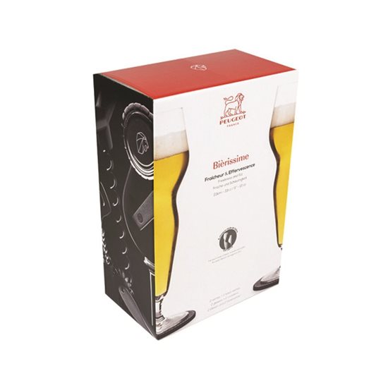 "Bierissime Freshness & Effervescence" set of 2 beer glasses, 330 ml  - Peugeot