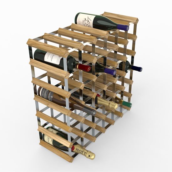 Lentynas 42 vyno buteliams, pušies mediena, <<Light Oak>> - RTA