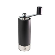 "Isen" salt grinder with crank handle, 18 cm, Matte Black - Peugeot