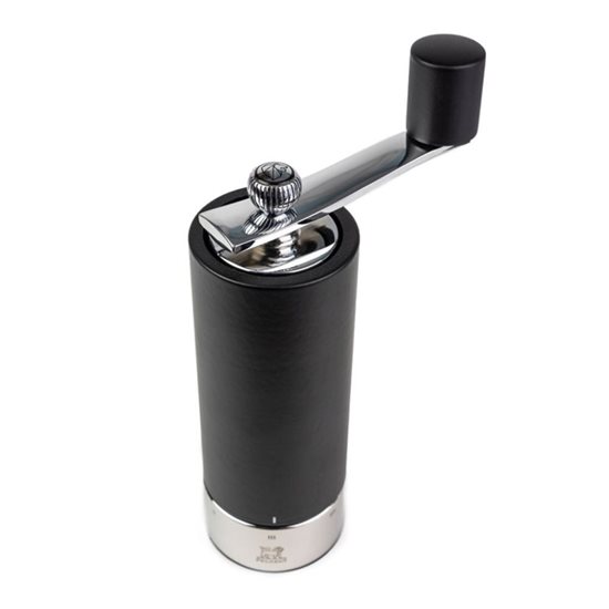 "Isen" salt grinder with crank handle, 18 cm, Matte Black - Peugeot