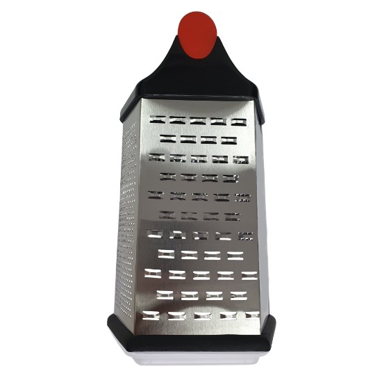 Grater 6-thaobh agus tráidire a bhailiú, 23 cm, cruach dhosmálta - Zokura