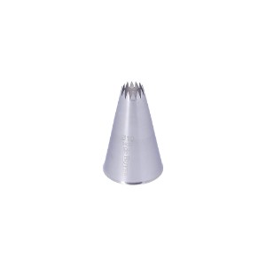 Pastry nozzle, 14 teeth, stainless steel, 10 mm - de Buyer