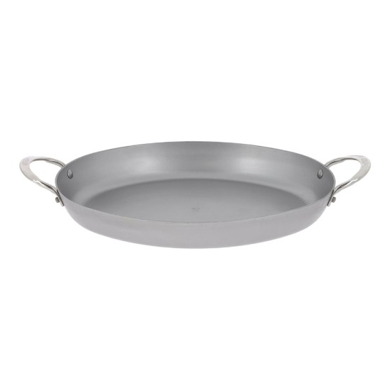 Oval frying pan, steel, 36x24 cm, "Mineral B" - de Buyer