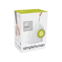 Trash bags, code G, 30 L / 60 pcs., plastic - "simplehuman" brand
