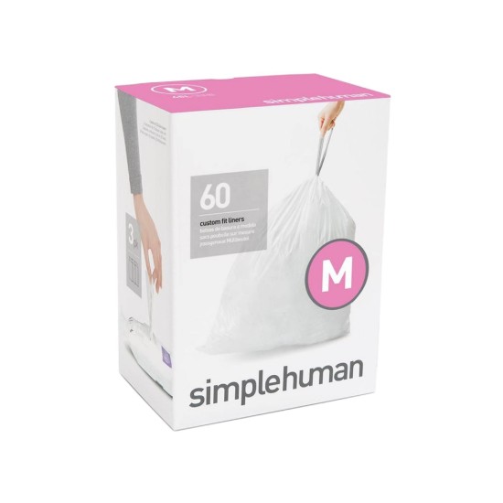 Trash bags, code M, 45 L / 60 pcs, plastic - simplehuman