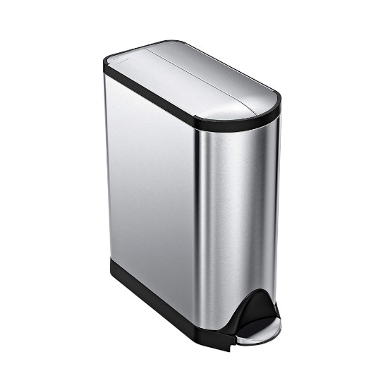 Pedal trash can, 45 L, stainless steel - simplehuman