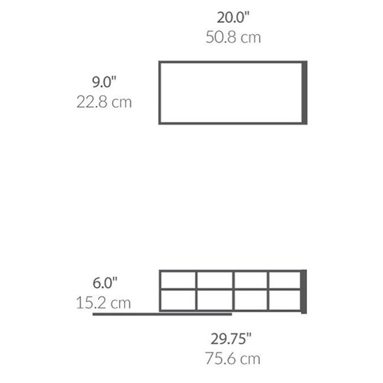 Dolap için kayar düzenleyici, 22,8 x 50,8 cm - "simplehuman" marka