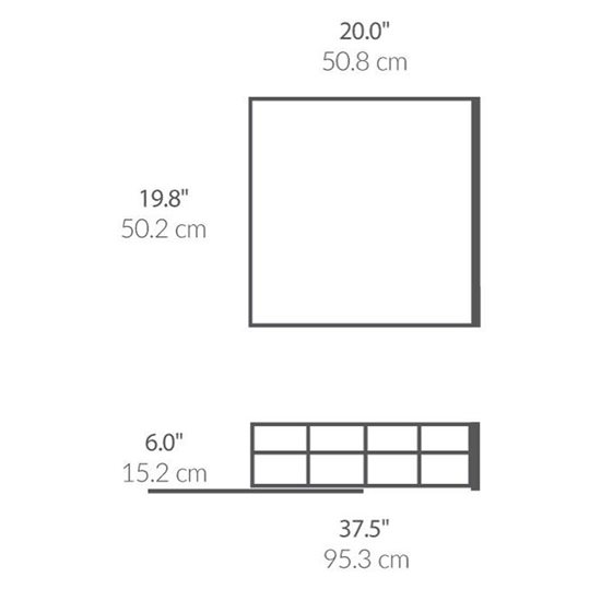 Liukuva kaappi, 50,2 x 50,8 cm - "simplehuman" merkki