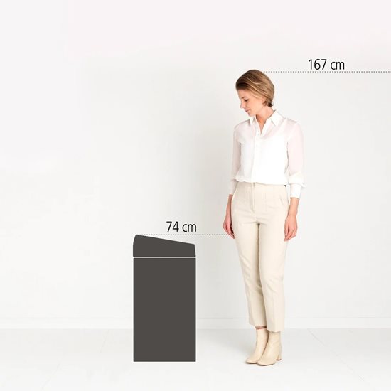 Lixeira "Touch Bin", 45 L, aço inoxidável, Aço Brilhante - Brabantia