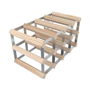 Rack for 12 wine bottles, pine wood, Natur, assembled - RTA