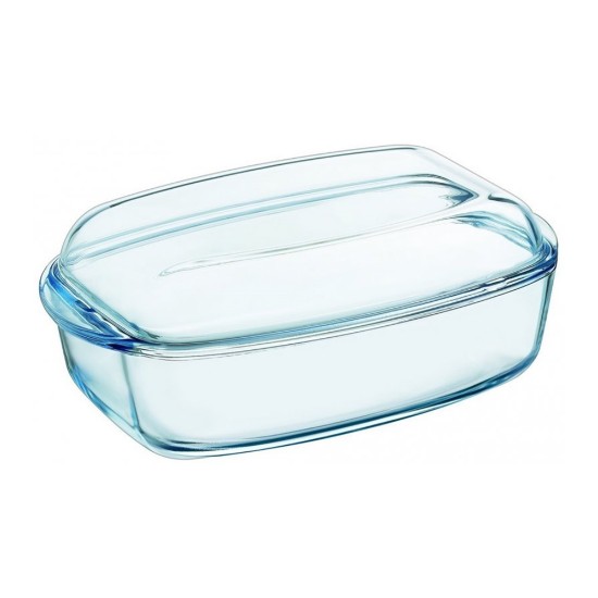 Isıya dayanıklı camdan yapılmış kapaklı dikdörtgen tabak, "Essentials", 6,5 L - Pyrex