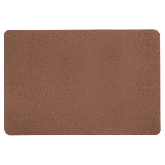 Tapete de mesa, 43 x 29 cm, poliéster, castanho chocolate - Kesper