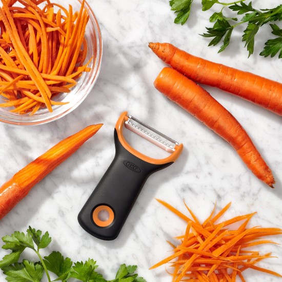 Julienne peeler, stainless steel, orange - OXO