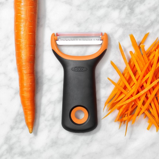 Julienne peeler, stainless steel, orange - OXO