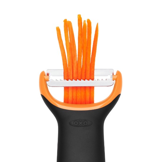 Julienne peeler, stainless steel, orange - OXO