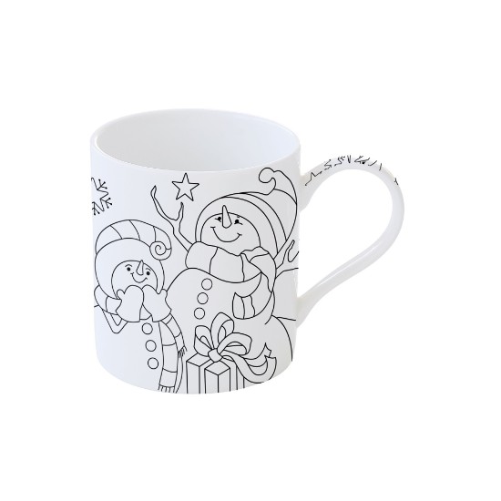 Mug with snowmen, 350 ml, "Art & Colour - Snowmen" - Nuova R2S