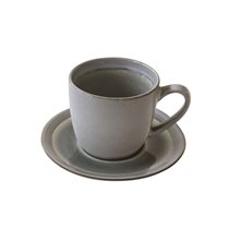 240 ml tea cup with saucer, "Origin" range, Gray - Nuova R2S