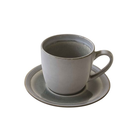 240 ml tea cup with saucer, "Origin" range, Gray - Nuova R2S
