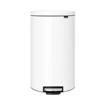 Flatblack Plus trash bin with pedal, 30 L, White - Brabantia