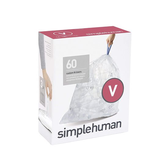 Trash bags code V, 16-18 L/60 pcs., plastic - simplehuman