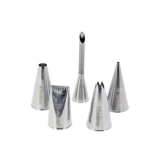 Lot de 5 douilles pâtissières inox - marque "de Buyer"