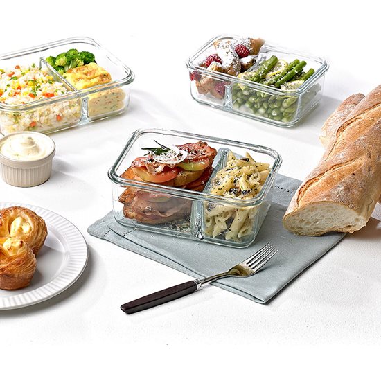 Gıda saklama kabı, "Air Type" serisi, 1000 ml, camdan yapılmıştır - Glasslock