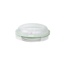 Round food storage container, "Air Type" range, 800 ml, made from glass - Glasslock