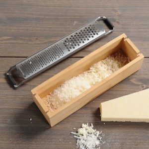Grattugia parmigiano, con contenitore di raccolta, bambù - Kesper