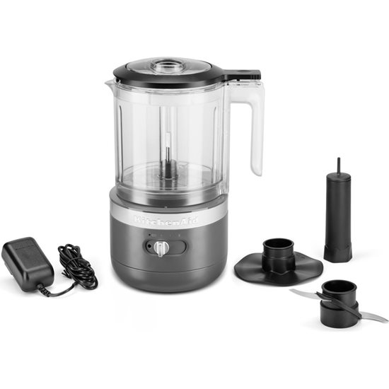 Chopper tal-ikel mingħajr fili, kulur "Charcoal Gray" - marka KitchenAid