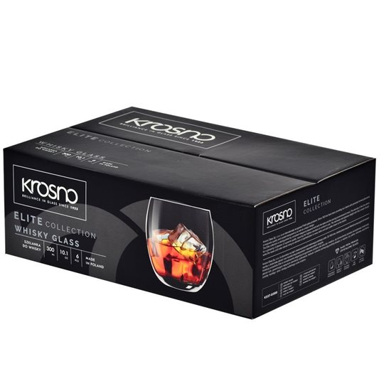 Set 6 kozarcev za viski, "Elite", 300 ml - Krosno