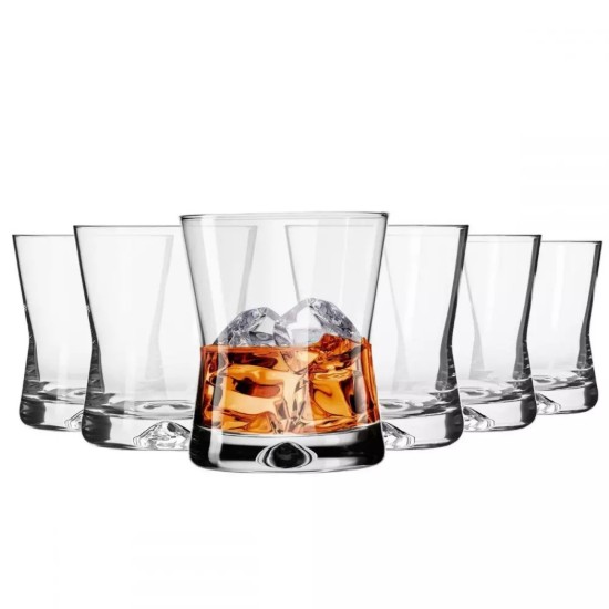 6 viskija glāžu komplekts, izgatavots no stikla, 290 ml, "X-line" - Krosno