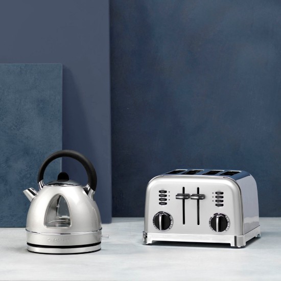 Bouilloire électrique rétro, 1.7 L, 3000 W, Pearl Grey - Cuisinart