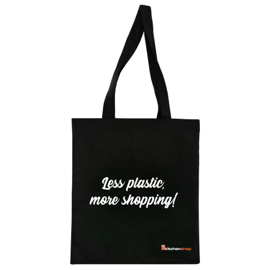 "Less plastic, more shopping!" torba na zakupy