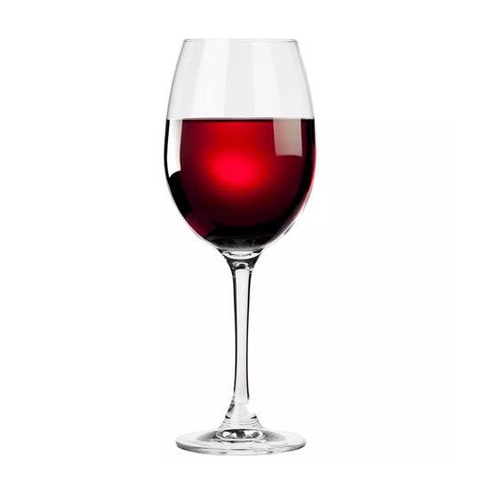 Set med 6 rödvinsglas, gjorda av kristallint glas, 360 ml, "ELITE" - Krosno