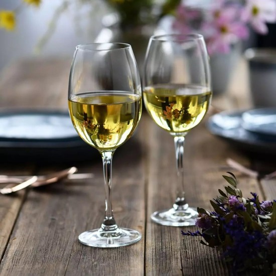 Ensemble de 6 verres à vin blanc, en verre cristallin, 240 ml, "ELITE" - Krosno