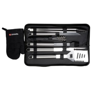 8-delige barbecueset, roestvrij staal - Zokura