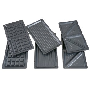 3-in-1 sandwich maker, 2 slices, 800 W - Zokura