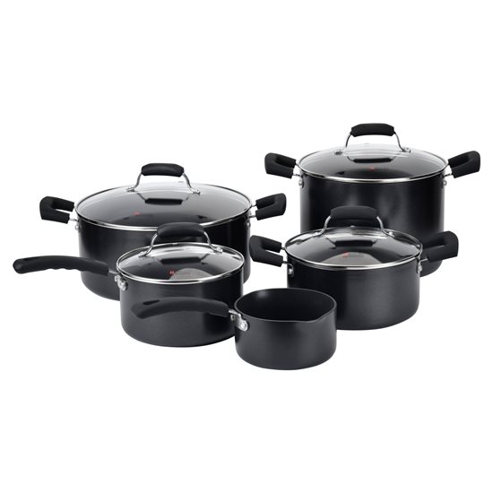 9-piece cookware set, aluminium, "Primary" range - Zokura